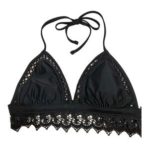 Xhilaration Black Lace Swim Top M